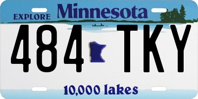 MN license plate 484TKY