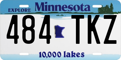 MN license plate 484TKZ