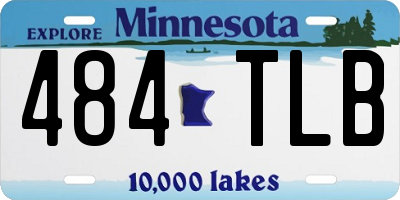 MN license plate 484TLB
