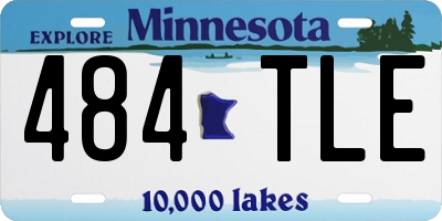 MN license plate 484TLE