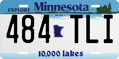 MN license plate 484TLI
