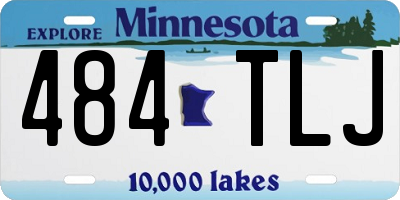 MN license plate 484TLJ