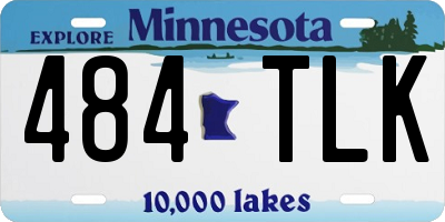 MN license plate 484TLK