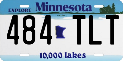 MN license plate 484TLT