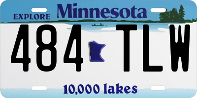 MN license plate 484TLW