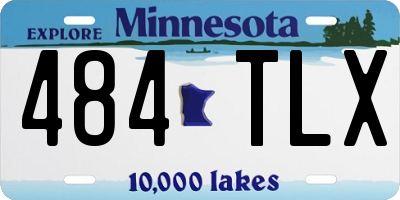 MN license plate 484TLX