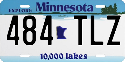 MN license plate 484TLZ
