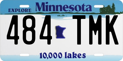 MN license plate 484TMK