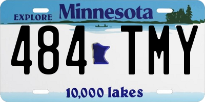 MN license plate 484TMY