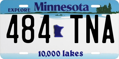 MN license plate 484TNA