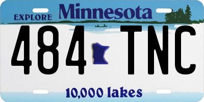 MN license plate 484TNC