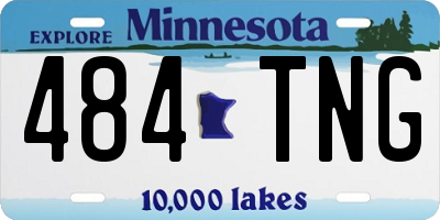 MN license plate 484TNG