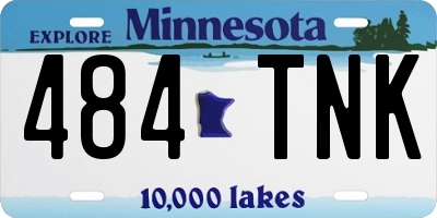 MN license plate 484TNK