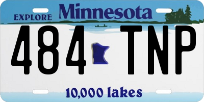 MN license plate 484TNP