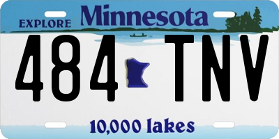 MN license plate 484TNV