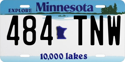 MN license plate 484TNW