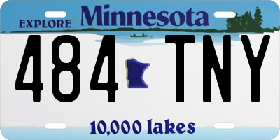 MN license plate 484TNY