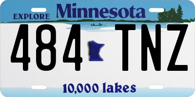 MN license plate 484TNZ