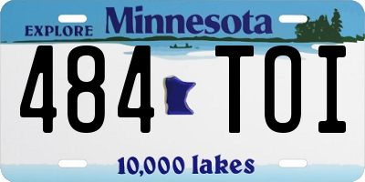 MN license plate 484TOI