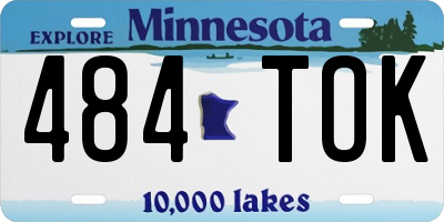 MN license plate 484TOK