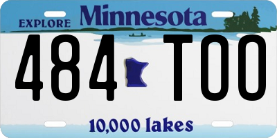 MN license plate 484TOO