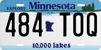 MN license plate 484TOQ