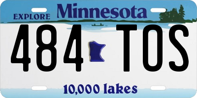 MN license plate 484TOS
