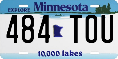 MN license plate 484TOU