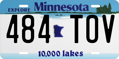 MN license plate 484TOV