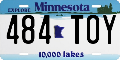 MN license plate 484TOY