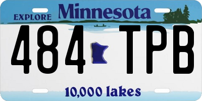 MN license plate 484TPB