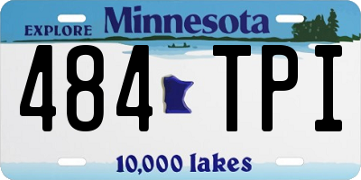 MN license plate 484TPI