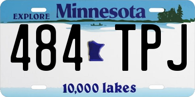 MN license plate 484TPJ