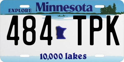 MN license plate 484TPK