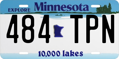 MN license plate 484TPN