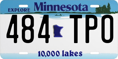 MN license plate 484TPO