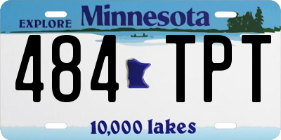 MN license plate 484TPT