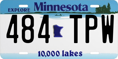MN license plate 484TPW
