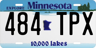MN license plate 484TPX