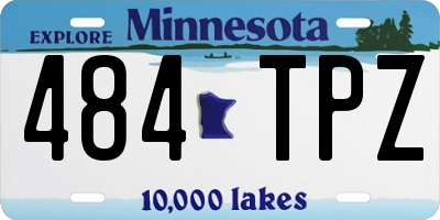 MN license plate 484TPZ
