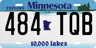 MN license plate 484TQB