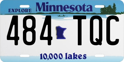 MN license plate 484TQC