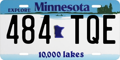 MN license plate 484TQE