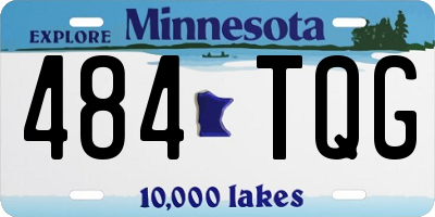 MN license plate 484TQG