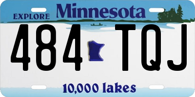 MN license plate 484TQJ