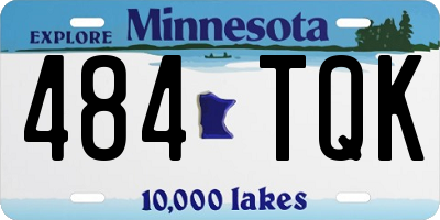 MN license plate 484TQK