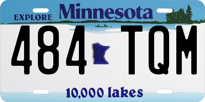 MN license plate 484TQM