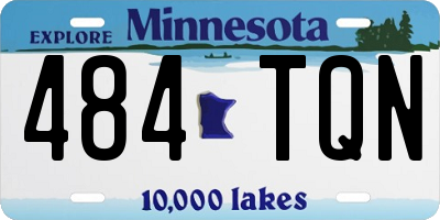 MN license plate 484TQN