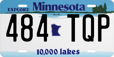 MN license plate 484TQP
