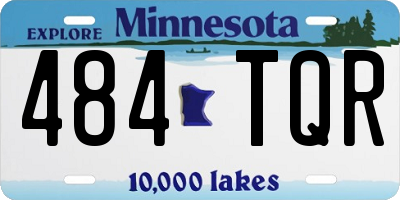 MN license plate 484TQR